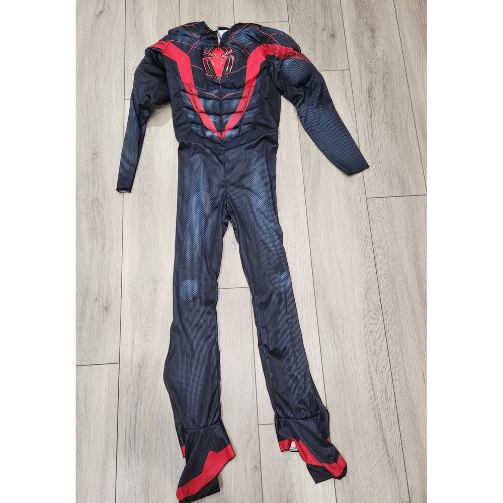 Miles Morales Marvel Spider-Man Costume Boys L Padded Muscle Jumpsuit Halloween